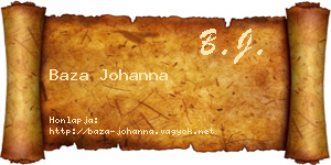 Baza Johanna névjegykártya